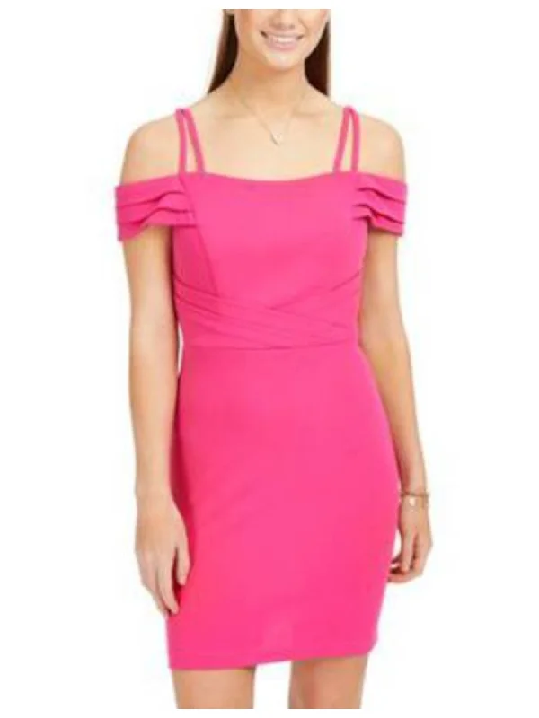 Savings Spectacular TEEZE ME Womens Cold Shoulder Spaghetti Strap Short Evening Body Con Dress
