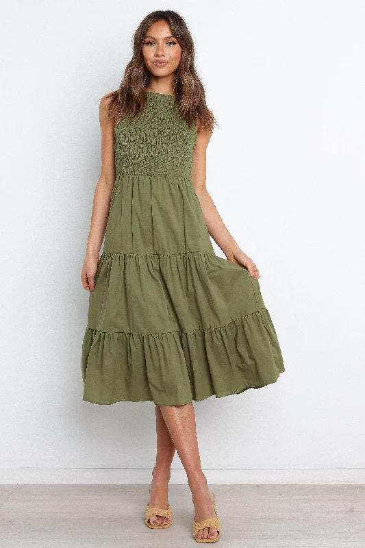 Price Drop Erhardt Dress - Olive