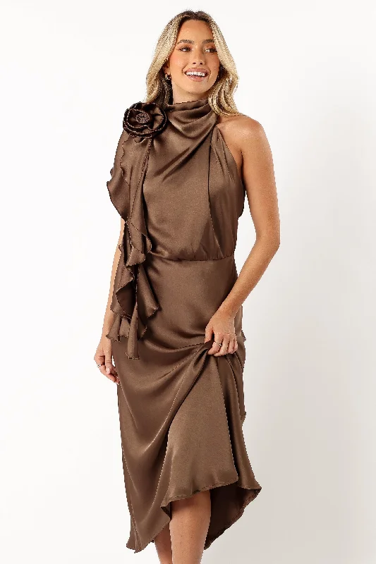 Holiday Sale Rosie Midi Dress - Mocha