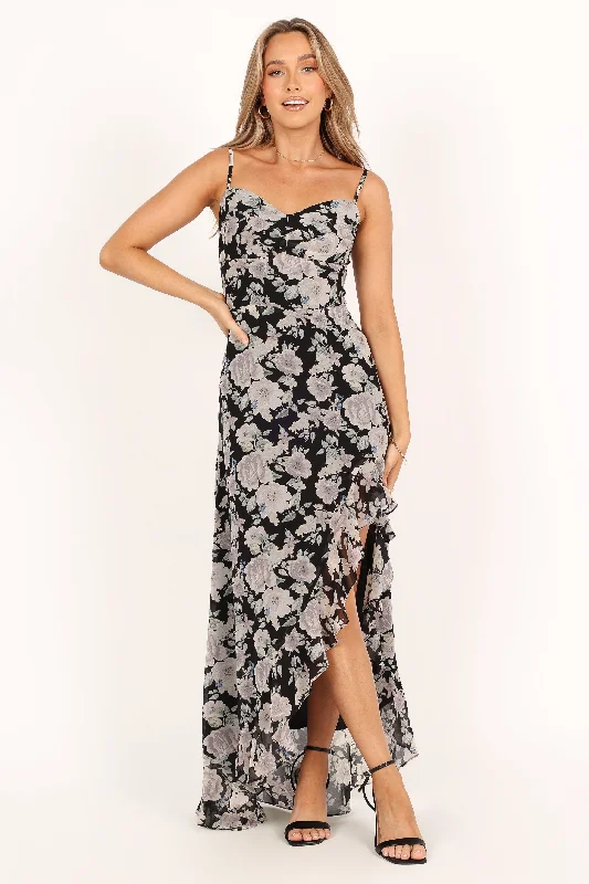 Best Seller Charmaine Maxi Dress - Black Floral