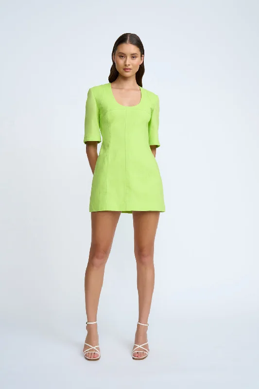 Can't Miss Bora Box Sleeve Mini Dress | Final Sale - Sunny Lime