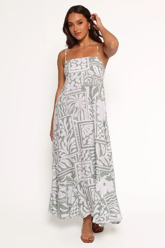 Deal of the Week Kelsie Midi Dress - Sage Print
