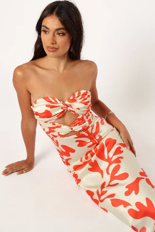 Weekend Deal Melany Midi Dress - Red