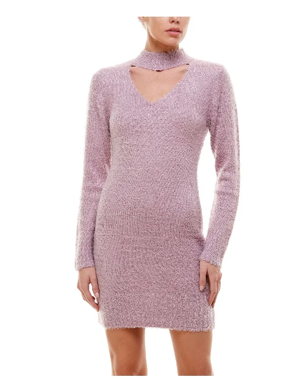 Fantastic Offers PLANET GOLD Womens Cut Out Long Sleeve Keyhole Short Sheath Dress
