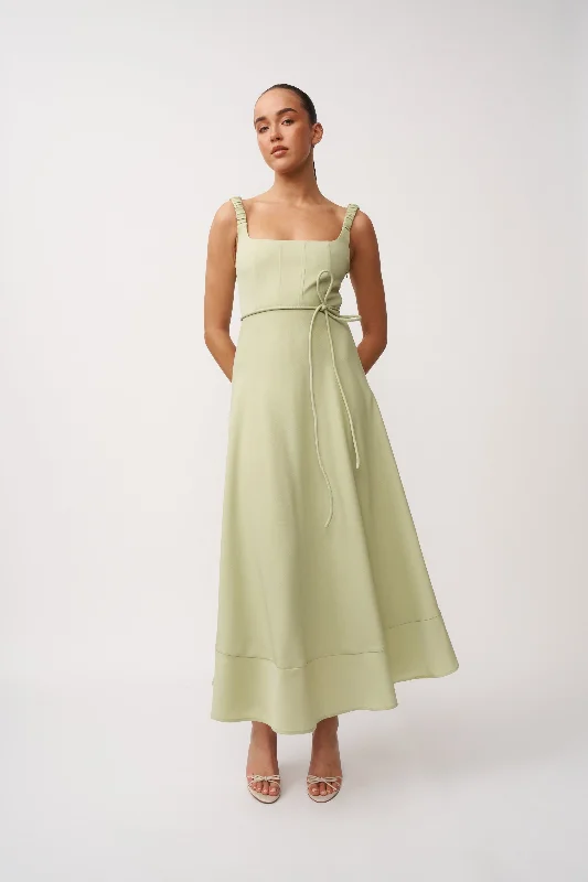 Best Bargains Delilah Bust Midi Dress - Pistachio