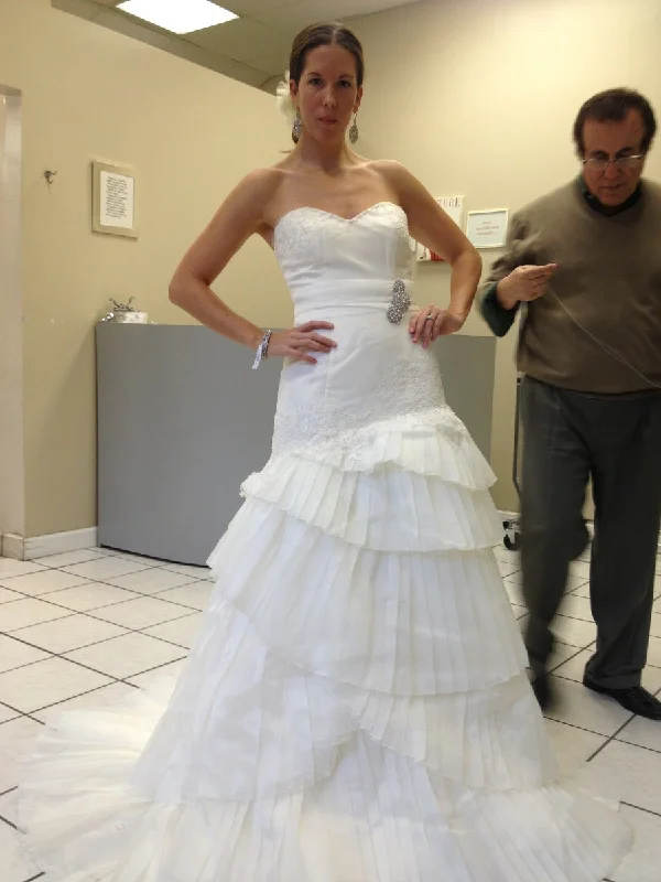 Savings Event David's Bridal Satin and Organza Fit and Flare