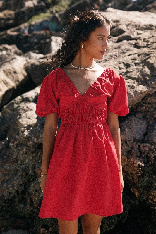 Limited Time Offer Astrid Mini Dress - Red