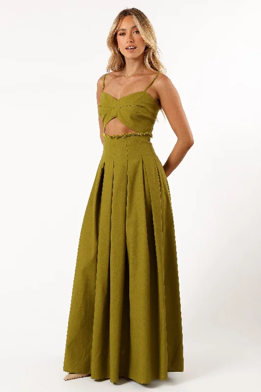 Flash Deals Skye Maxi Dress - Moss