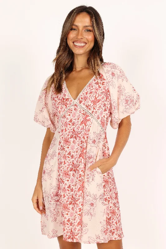 Big Savings Amy Mini Dress - Red Print