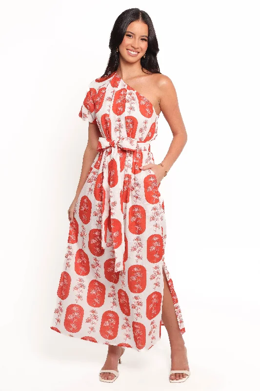Major Savings Mary Maxi Dress - Red/White