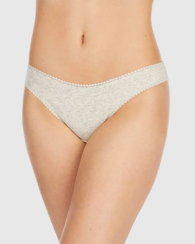 YEAR-End Clearance Cabana Cotton Hip Bikini Underwear - Heather Grey