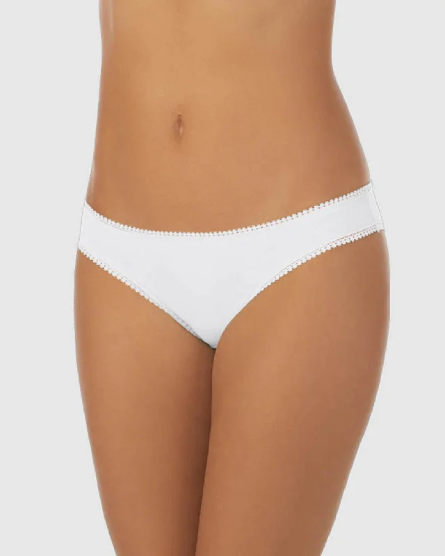 Quick Sale Cabana Cotton Hip Bikini Underwear - White