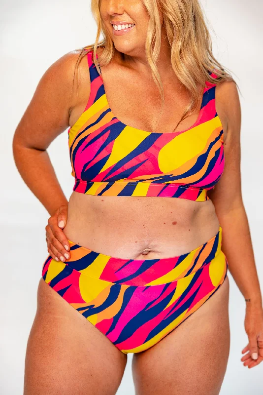 Price Cut Ginger Bikini Bottom - Sunset Stripe