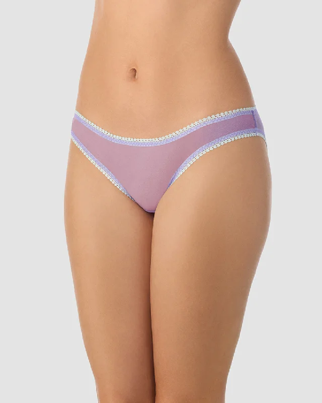 Extra Savings Gossamer Mesh Hip Bikini Underwear - Paisley Purple