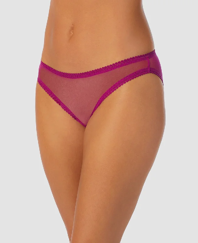 Huge Discounts Gossamer Mesh Hip Bikini Underwear - Purple Wine