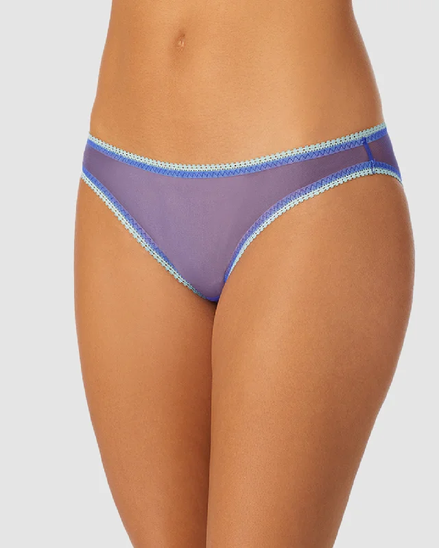 New Deals Gossamer Mesh Hip Bikini Underwear - Royal Blue