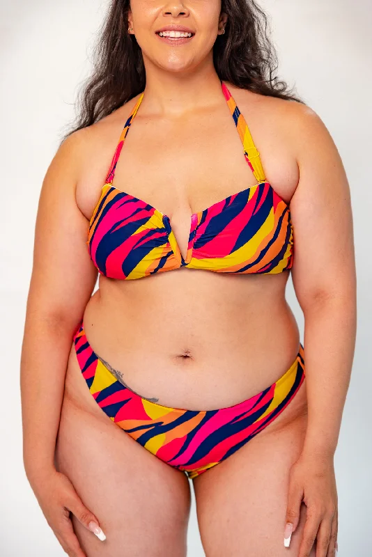 Year-End Sale Grace Bikini Bottom - Sunset Stripe