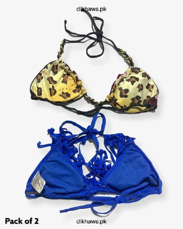 Price Smash Pack Of 2 Stocklot Bikini Top Swimwear | Bikini Top Bundle | Imported Stock Branded Bikini Top