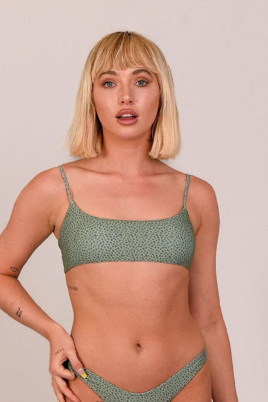 Sahara Sage Lace up Crop Bikini Top