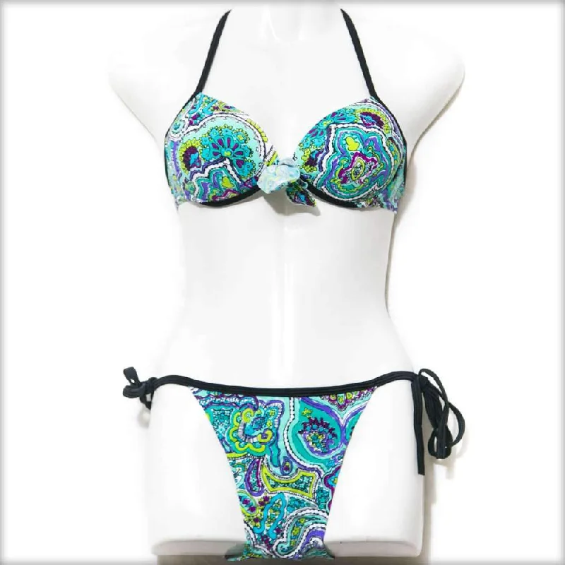 Savings Alert Sea Green Fusion Bikini Set