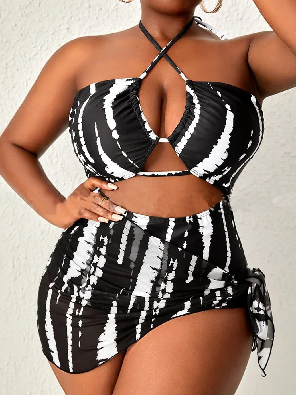 Reduced Prices Sexy Hollow Out Halter Neck Two-Piece Swimsuit