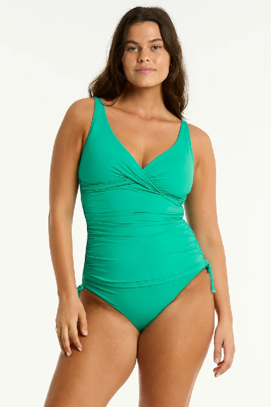 Essentials Edit Cross Front Tankini