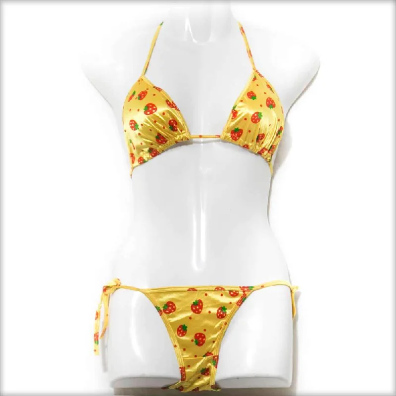 Price Fest Strawberry Yellow Bikini Set