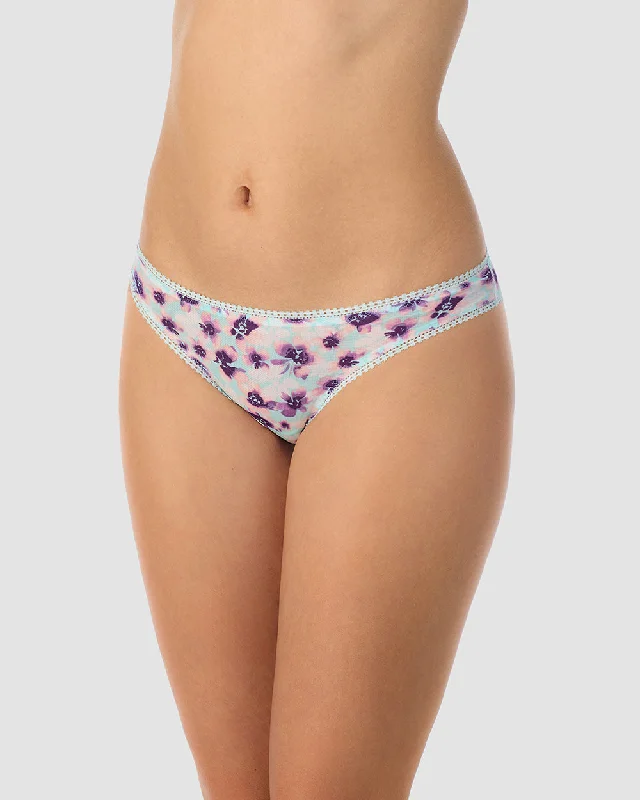 Can't Be Beat Triple Mesh Hip Bikini Underwear - Floral Dreams